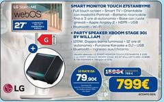 LG - Smart Monitor Touch 27STANBYME + Party Speaker Xboom Stage 301 By Will.I.Am