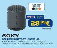 Sony - Speaker Bluetooth SRSXB100