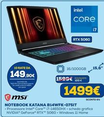 Msi - Notebook Katana B14WFK-075IT