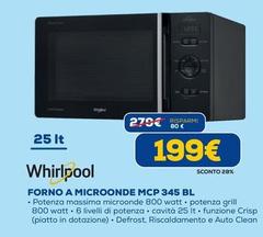 Whirlpool - Chef Plus Microonde A Libera Installazione-MCP 345 BL