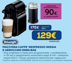 De Longhi - Macchina Caffe' Nespresso Inissia E Aeroccino EN80.BAE