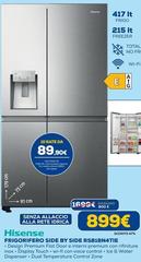 Hisense - RS818N4TIE Frigorifero Side-By-Side Libera Installazione 632 L E Acciaio Inox