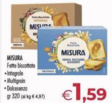 Misura - Fette Biscottate Integrale