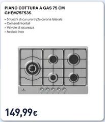 Electroline - Piano Cottura A Gas 75 Cm GHEM75F53S