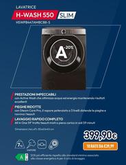 Hoover - H-WASH 550 , Lavatrice Slim 7kg, Classe A-20%, 1400 Giri, Nero, H5WPB447AMBCB8-S