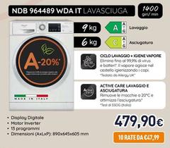 Hotpoint - NDB 964489 WDA IT Lavasciuga 