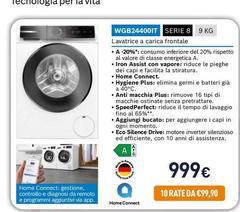 Bosch - Serie 8 WGB24400IT Lavatrice A Carica Frontale 9 Kg 1400 Rpm Classe A
