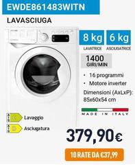 Indesit - Lavasciuga A Libera Installazione EWDE 861483 W IT N - EWDE 861483 W IT N