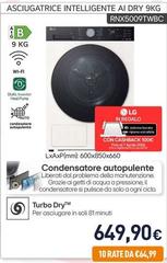 LG - Asciugatrice Intelligente Ai Dry 9Kg RNX5009TWBC