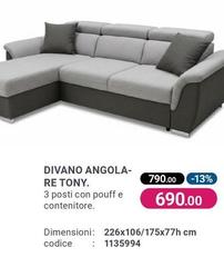 Divano Angolare Tony. 