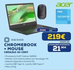 Acer - Chromebook + Mouse Cboa314-1h-c5gy