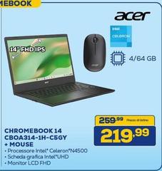 Acer - Chromebook 14 Cboa314-1h-c5gy + Mouse