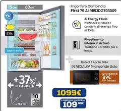 Samsung - Frigorifero Combinato 75 AI Rb53DG703DS9