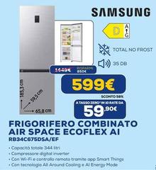 Samsung - Frigorifero Combinato Air Space Ecoflex AI RB34C675DSA/EF