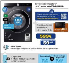Samsung - Lavatrice AI Control WW10F6U94LB