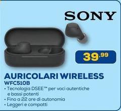 Sony - Auricolari Wireless WFC510B