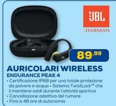 Jbl - Auricolari Wireless Enduranc Peak 4