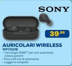 Sony - Auricolari Wireless WFC510B