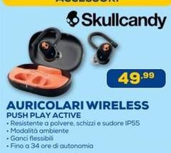 Skullcandy - Auricolari Wireless Plush Play Active