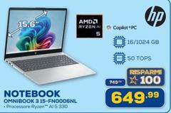 HP - Notebook Omnibook 3 15-FN0006NL