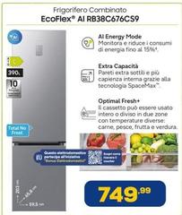 Samsung - Frigorifero Combinato EcoFlex AI RB38C676CS9