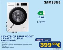 Samsung - Lavatrice Serie 5000T Ww80cgc04daeet