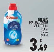 Conad - Detersivo Per Lavastoviglie Gel Tutto In 1