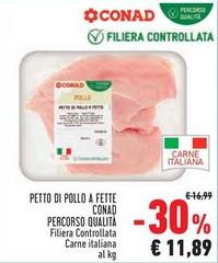 Conad - Petto Di Pollo A Fette Percorso Qualità