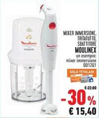 Moulinex - Mixer Immersione, Tritatutto, Sbattitore