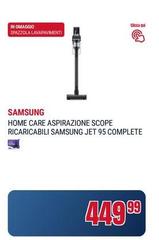 Samsung - Home Care Aspirazione Scope Ricaricabili  Jet 95 Complete