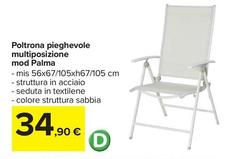 Poltrona Pieghevole Multiposizione Mod Palma