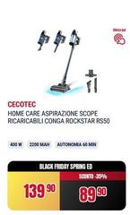 Cecotec - Home Care Aspirazione Scope Ricaricabili Conga Rockstar R550