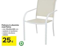 Poltrona In Alluminio Mod Palma