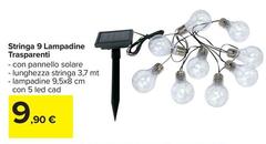 Pannello - Stringa 9 Lampadine Trasparenti