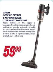 Ariete - Scopa Elettrica E Aspirabriciole 270g Handy Force One