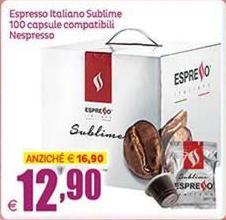 Nespresso - Espresso Italiano Sublime 100 Capsule Compatibili