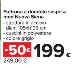 Poltrona A Dondolo Sospesa Mod Nuova Siena