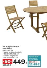 Acacia - Set In Legno D' Mod. GIVA