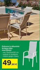 Poltrona In Alluminio Schiera Alta