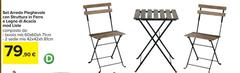 Acacia - Set Arredo Pieghevole Con Sututorio A Firero