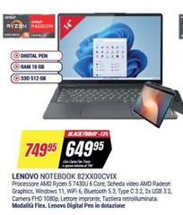 Lenovo - Notebook 82XX000CVIX