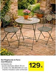 Set Pieghevole In Ferro Mod Mosaico