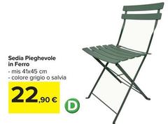Sedia Pieghevole In Ferro