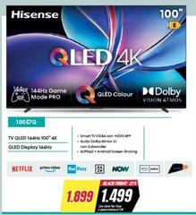 Hisense - Tv Qled 144hz 100 4k Qled