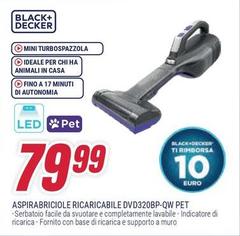 Facile - Aspirabriciole Ricaricabile Dvd320bp-qw Pet