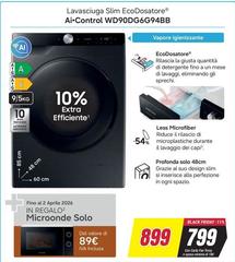 Samsung - Lavasciuga Slim Ecodosatore A-i-Control WD90DG6G94BB
