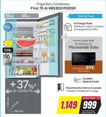 Samsung - Frigorifero Combinato F15t 75 AI RB53DG703DS9