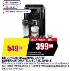 Pannello - De'Longhi Macchina Caffe' Superautomatica ECAM220.60.B