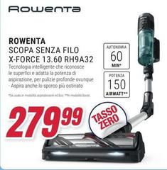 Rowenta - Scopa Senza Filo X-Force 13.60 RH9A32
