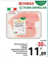 Conad - Petto Di Pollo A Fette Percorso Qualità